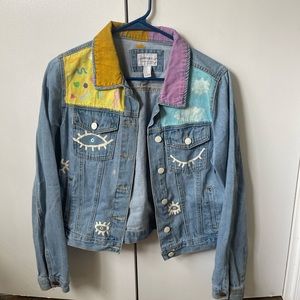 Homemade Painted Third Eye Denim Jacket